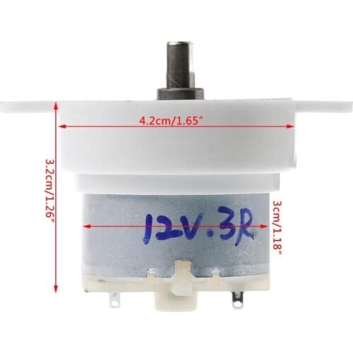 DC 12V 3 RPM High Torque Cylinder Electric Micro Motor Gearbox Slow Down Mute