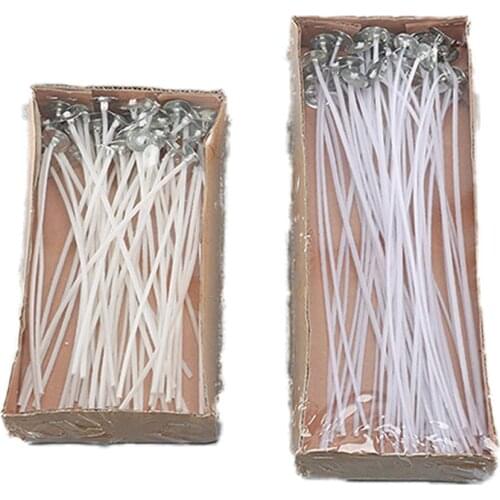 50Pcs/set Candle Wicks Handmade DIY Candle Centering Material Natural Cotton Candle Wick Threads With Pre-coated Paraffin Stand