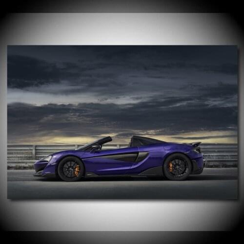 McLaren 600LT Convertible Sport Car Supercar Picture Wall Art Posters Fabric Canvas Print Paintings for Living Room Decor