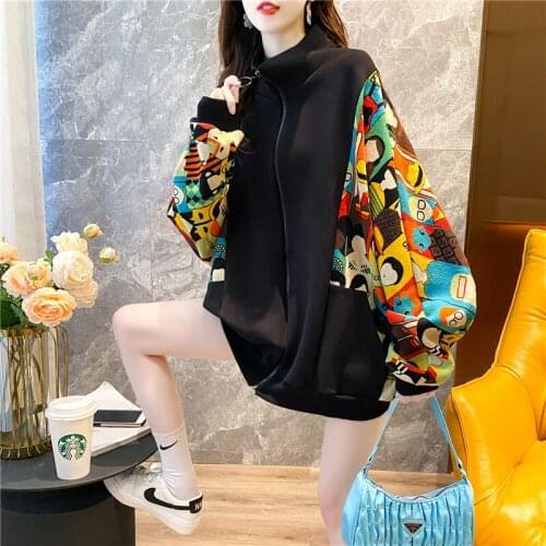 Korean version of loose age-reducing jacket women 2021 autumn new short jacket women stand-up collar cotton fashion coat s8