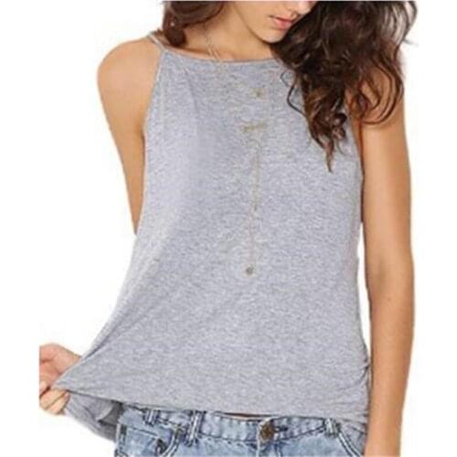Womens Camisole Solid Colors Sleeveless Spaghetti Strap Solid Hollow Out Open Back Cool Loose Top Sexy Vest
