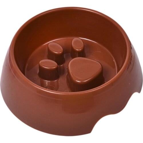 Cute Cat Ear Pet Slow Feeding Candy Color Plastic Bowl for Dog Cats Kitten Eco-Friendly Anti-slip Feeder for Pet Feeder Bowls