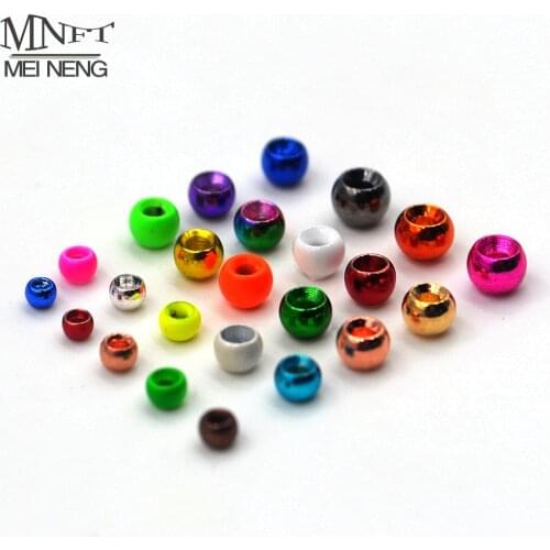 MNFT 100Pcs Copper Material Colorful Head Bead Brass Beads Hooks Head Fly Fishing Tying Materials Accessories