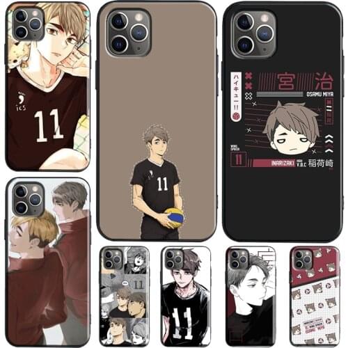 Miya Osamu Haikyuu Case For iPhone 11 12 Pro Max mini 6S 7 8 Plus X XR XS Max SE 2020 Soft TPU Coque
