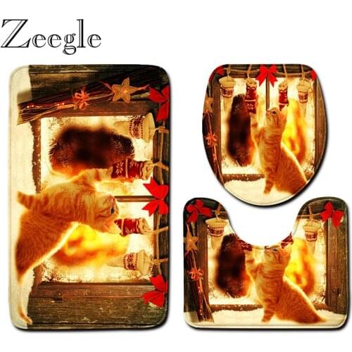 European Style Bath Mat Set Absorbent Shower Carpet Anti-slip Bathroom Soft Foot Mat Washable Toilet Rug Foot Mat for Bathroom