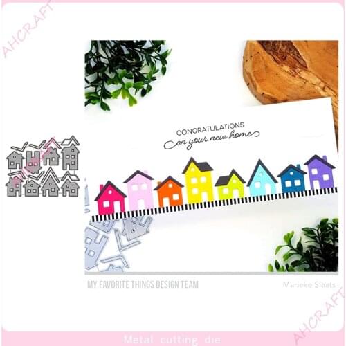 House Combination Metal Cutting Dies for DIY Scrapbooking Photo Album Decorative Embossing Paper Card Crafts Die 2021