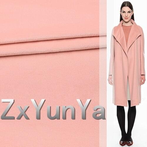 2017 new 148cm wide cashmere wool fabric tender powder high quality along the wool cashmere fabric winter wool coat fabric