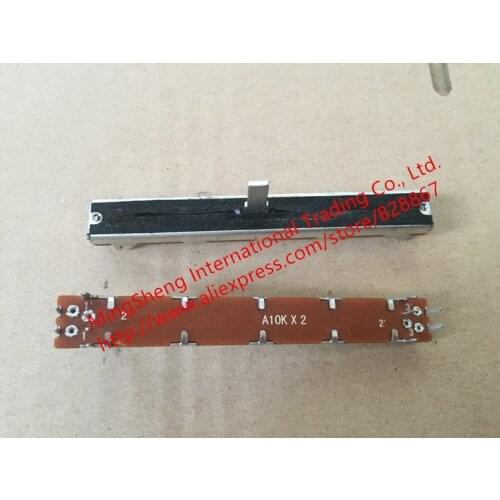 Original new 100% SC6021 A10K B10K 75mm dual channel direct sliding push-pull potentiometer dimming import mixer fader (SWITCH)