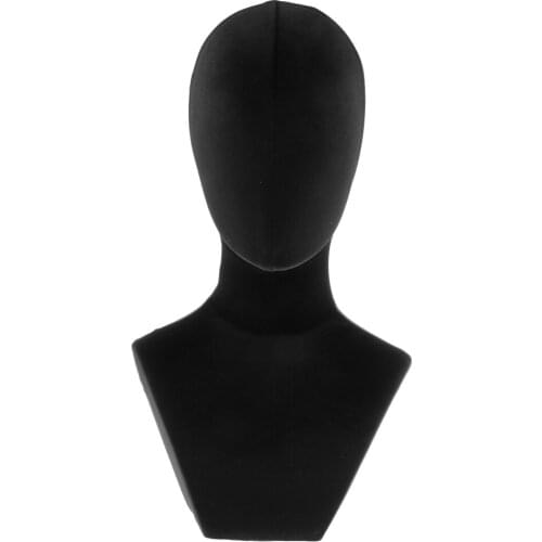 Freestanding Velvet Cover Model Mannequin Head for Hat Jewelry Display Stand