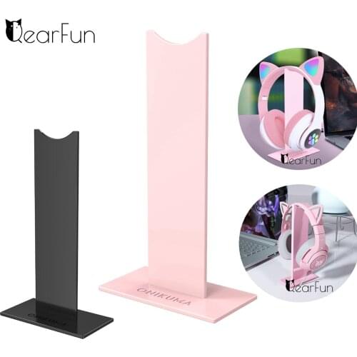 Pink Cat Wireless Headphones Holder Rack Gaming Headset Stand Support Gamer Helmet Hanger Girls Bluetooth Earphone Table Shelf