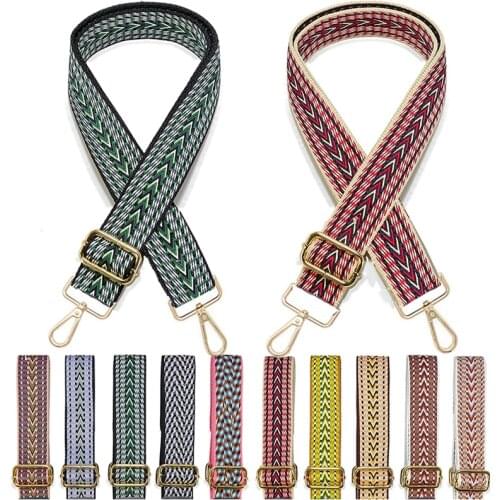 Women Colorful Bag Strap Belt Flower Replacement Wide Straps For Shoulder Crossbody Bag Accessories Long Shoulder Strap For Bags