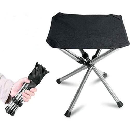 Foldable Chair Outdoor Camping Fishing Seat Chair Lightweight Folding Stool with Storage Bag Portable Mini Hiking Travel Chair