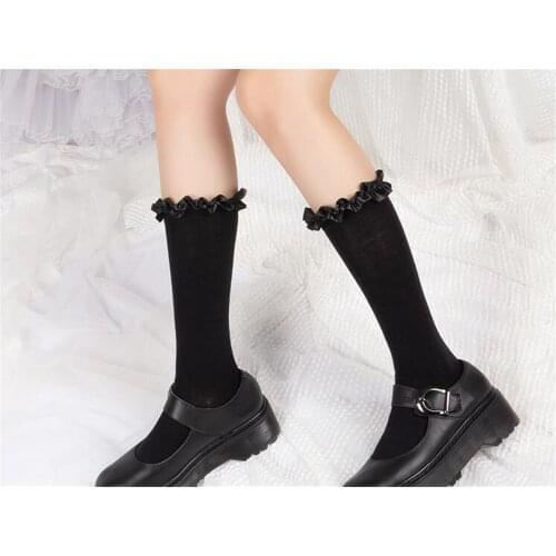 Japanese Style Anime Lolita Cosplay ribbon Scokings JK Uniform Long Socks For Women B722
