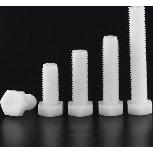 50PCS M3*4 5 6 8 10 12 15 20 25 Plastic External Outside Hex Hexagon Head Cap Screw Bolt M3x4 M3x10 M3x15 M3x25