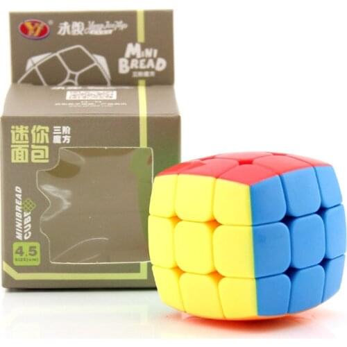 YJ yongjun 3x3x3 Mini Bread Cube 45mm Pillowed Magic Cube Stickerless Speed Puzzle Colorful Toys for Children Boy Adult