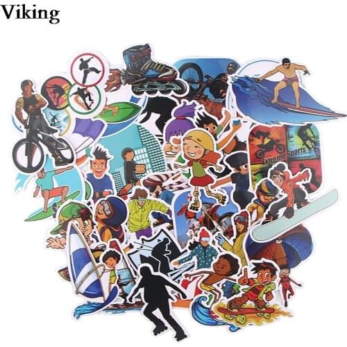 10sets/lot Diving Stickers 36 Pcs/set Sport Stickers Surfing Skiing Stickers For Luggage Scrapbooking Sticker Album Decals G0551