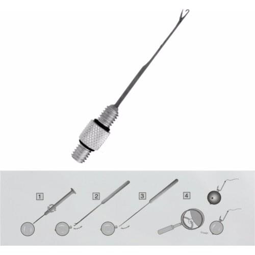 2 in 1 Carp Fishing Drill Hook Boilie Hair Rig Hook Baiting Tools Set New Y51D