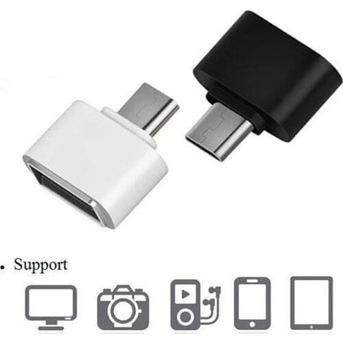 200pcs/General Phone Cable Data OTG Adapter Micro USB 2.0 V8 Cell Mobile Phone TV Camera Android for Huawei Samsung Black White