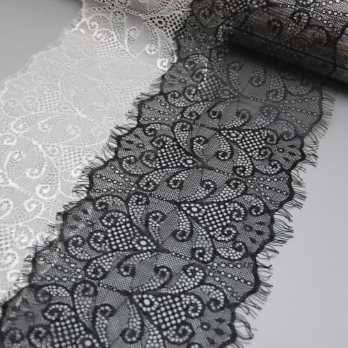 3 yards/lot) 20cm White eyelash lace fabric Decoration Love Wedding dress accessories