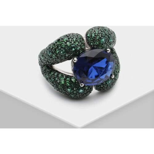 Amorita boutique 925 silver Eye full drill design delicacy ring