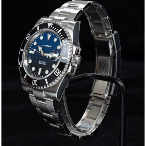 Seestern Deep Diver Watch Men Nh35 Automatic High Ceramic Ring Luminours Wristwatch 200M Waterproof Ghost Luxury Sapphire Glass