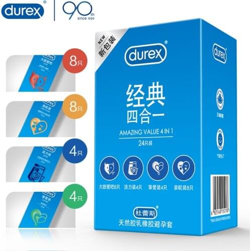 Durex Condoms Small Size Extra Lubricanted Natural Latex Tight Ultra Thin Penis Sleeve Adult Sex Products for Man