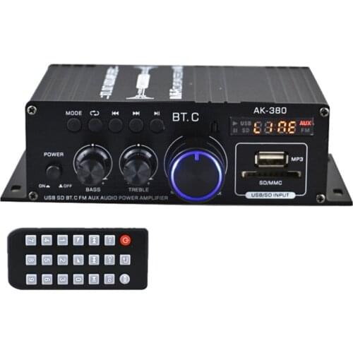 HiFi Power Amplifiers 40Wx2 -BASS Music Player FM Radio Stereo Home Car 12V Digital Sound Amplifier