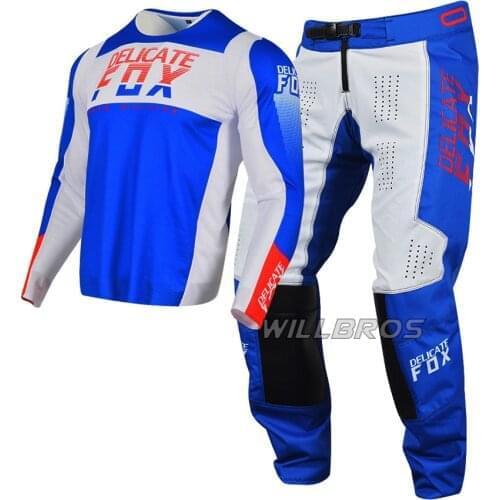 Delicate Fox Motocross Racing Gear Set MX Dirt Bike Kits Mountain Bicycle Offroad 180/360 Jersey Pants