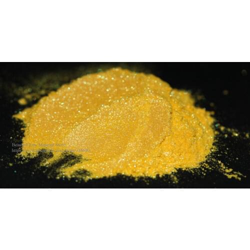Hi-Q Cosmetics Grade Yellow Mineral Mica Powder Pearl Pigment DIY Dye Colorant Eyeshadow Soap Painting Art Crafts Acrylic Paint