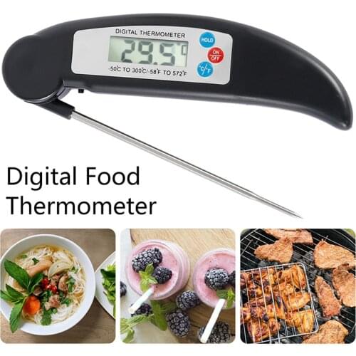 Kitchen Meat Thermometer Digital Electronic Cooking BBQ Food Thermometer Folding Water Milk Kitchen Water Oil Tools