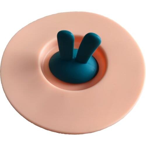 Lovley Cute Cup Cover Silicone Anti-dust Leakproof Coffee Milk Water Lid Cat Rabbit Ears Cap Airtight Sealed Cup Cover 1PCS