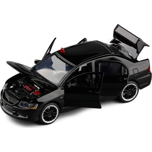 Hot sale High simulation MITSUBISHI LANCER EVOLUTION model,1:32 alloy slide car toy,6 open door toy car,wholesale
