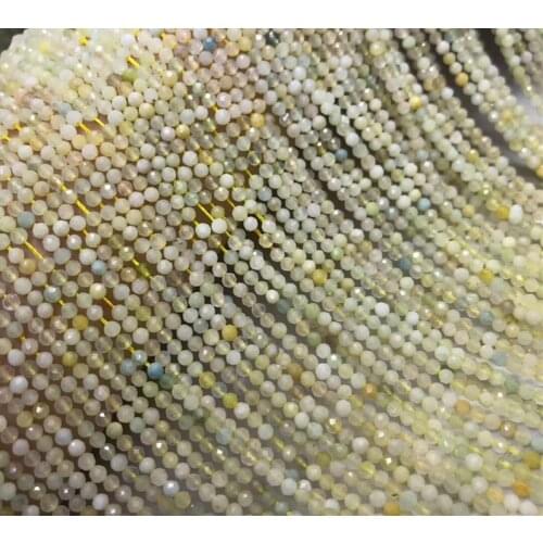 MORGANITE yellow color round faceted 2mm for DIY jewelry making 14inch loose beads FPPJ wholesale beads nature gemstone