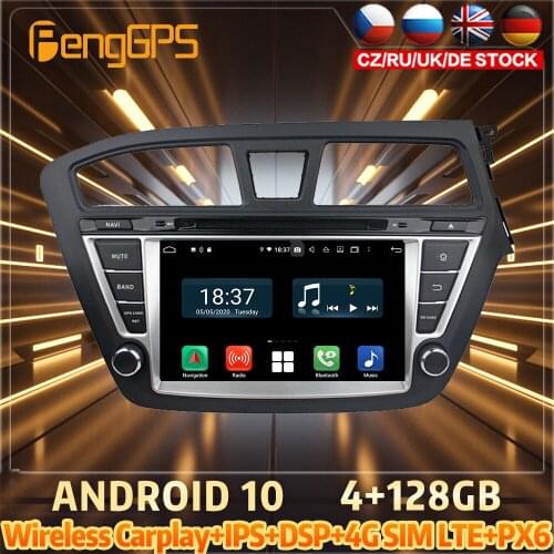128G Android10 PX6 DSP For HYUNDAI I20 2014 - 2015 Car DVD GPS Navigation Auto Radio Stereo Video Multifunction CarPlay HeadUnit