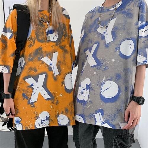 2021 spring and summer new niche Korean version of the large size couple womens tops all-match loose short-sleeved T-shirt