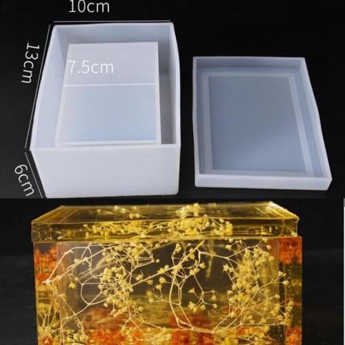 New Transparent Silicone Mould Dried Flower Resin Decorative Craft DIY Storage tissue box Mold epoxy resin molds for jewelry