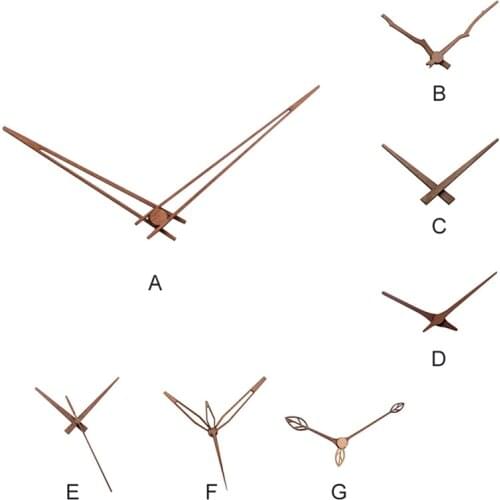 New Walnut Wall Clock Pointer DIY Hour Hand Minute Hand Second Hand Parts 12/14 Inch