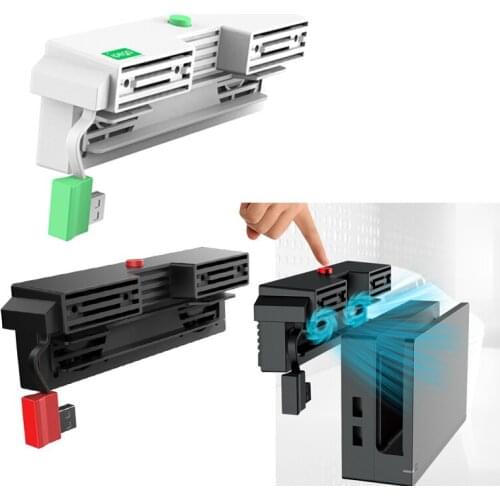 Nintend Switch 5000RPM Cooling Fan 2 Fans Dual Mode External USB Power Super Turbo Temperature Cooler Fan For NS Switch Console