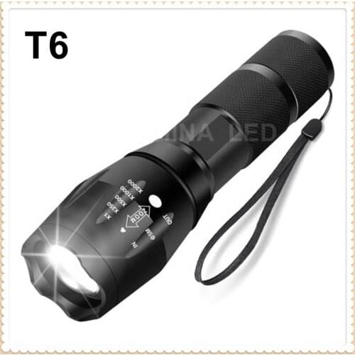 NEW LED Flashlight Ultra Bright Waterproof MINI Torch T6/L2/V6 5 Modes zoomable rechargeable Battery for camping tactical