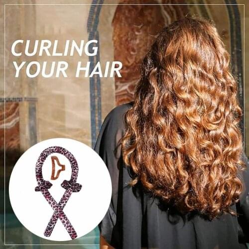 Hair Curling Rod Stretchy Multiple Styles Soft Heatless Hair Headband Curling Ribbon for Homeuse