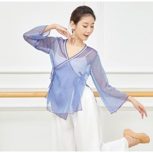 Adult Tencel Beads Belly Dance Transparent Cardigan Sheer Wrap Side Tie Top Shirt Fairy Costume for Women Dancer Clothes Wear