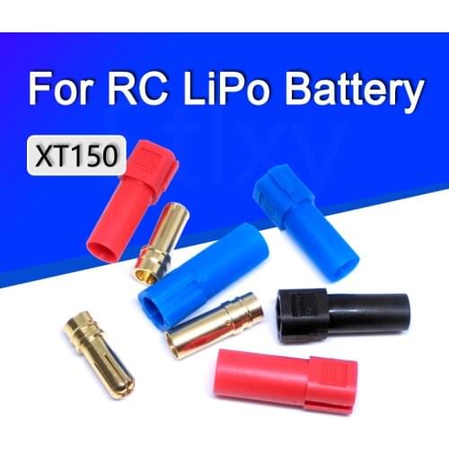 1Set XT150 Connector Adapter 6mm Male/Female Plug High Rated Amps For RC LiPo Battery