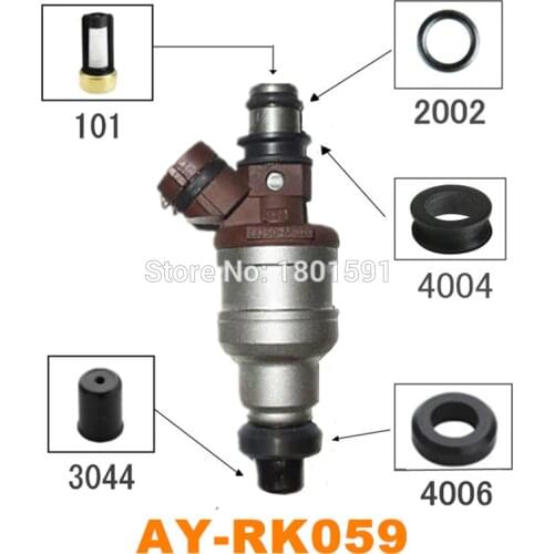 40 sets Fuel injector repair kit for 1955002120 Toyota 3VZE 3.0 V6 Fuel Injector Orings Pintle Caps Micro Filters Seals