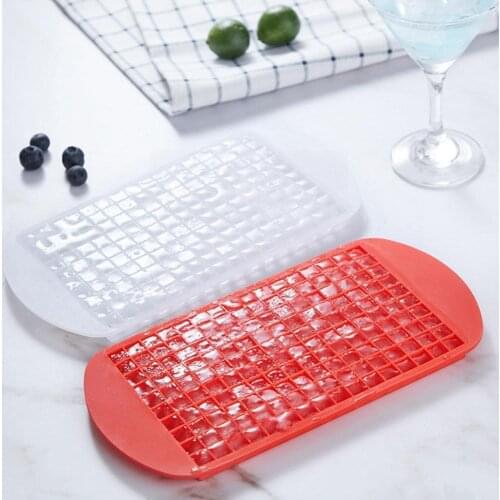 160 Grid Silicone Ice Tray Mold With Removable Lids Mold Ice Cube Grade Mold Gel 1cm Silica Ice Small Food Cubes Silicone T B3F0