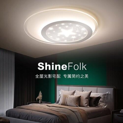 Nordic ceiling lamp led simple modern bedroom lamp acrylic home creative study dining room lamp round star lighting fixture