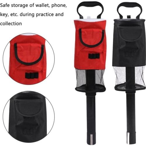 Golf Ball Pick-up Shag Bag Storage Collector Holder Pouch Plastic Handle Design Large Capacity Hold Up To 60 Balls