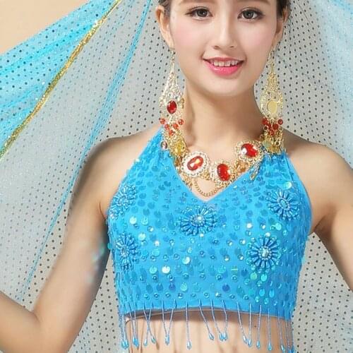 Sexy India Dancewear Beads Sequins Indian Dress Costumes Women Professional Belly Dance Lingerie Belly Dance Bra