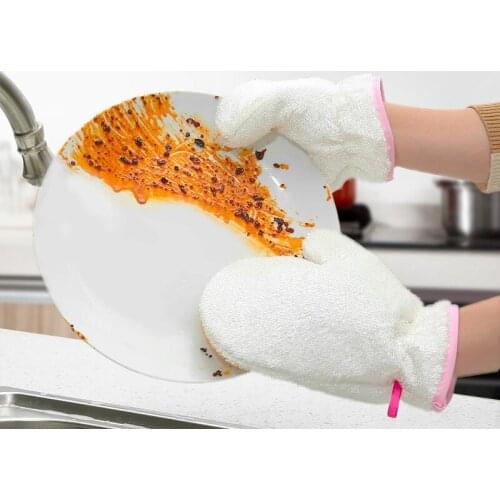 Winter Gloves Home Washing Cleaning Gloves Kitchen Dish Bamboo fiber Household Cleaning Gloves for Dishwashing 1 Pair