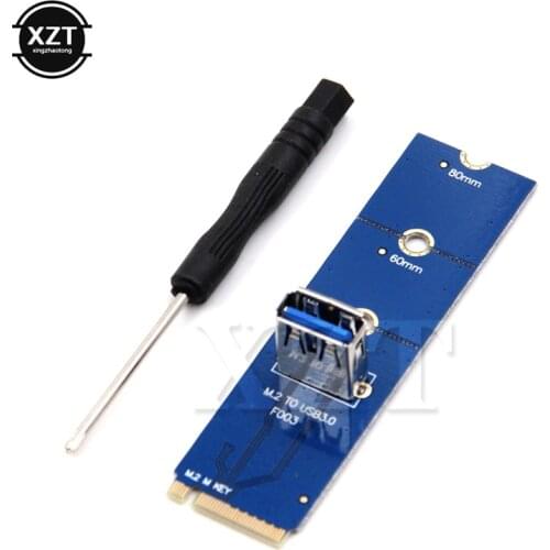 1PCS M.2 USB 3.0 PCI-E Riser Card Adapter NGFF M2 PCI Express Male To Female high quality newest