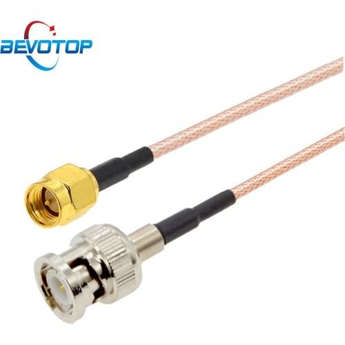 1PCS BNC to SMA Cable RG316 50 Ohm Pigtail SMA Male to BNC Male Plug RF Coax Extension Cable Coaxial Jumper Cord 15CM Wholesales